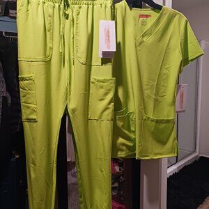 Brand new with tages lime green scrubs